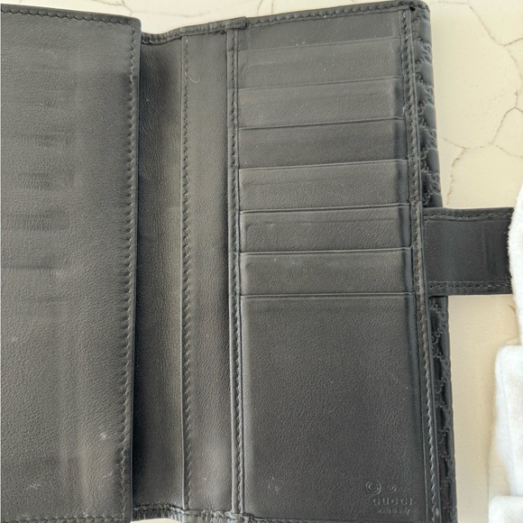 NWOT Gucci Guccissima Leather Black Wallet Entrupy Authenticated FULL INCLUSION - Picture 7 of 10